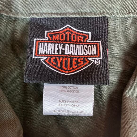 Harley Davidson Motorcycles Button Up Shop Shirt - Picture 5 of 8